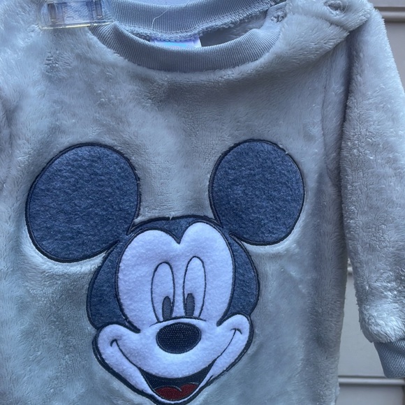 Mickey Mouse Plush Footie Sleeper Onesie Pajama Size 3/6 Months - Picture 10 of 12